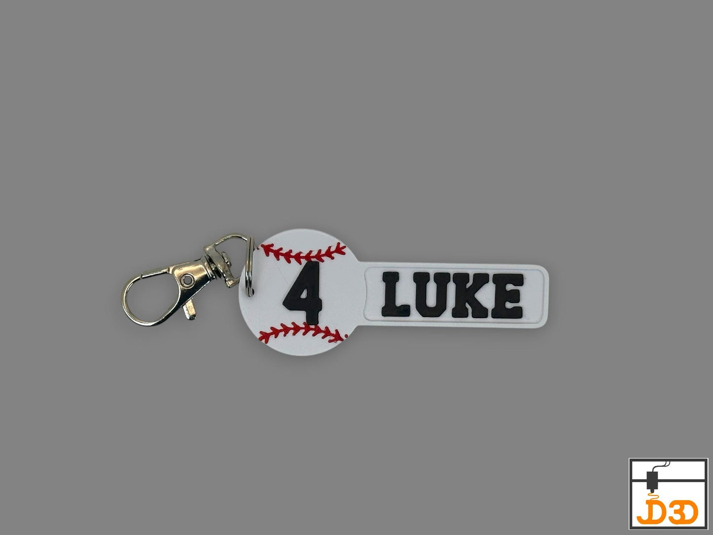 Personalized Baseball Keychain Player Name & Number