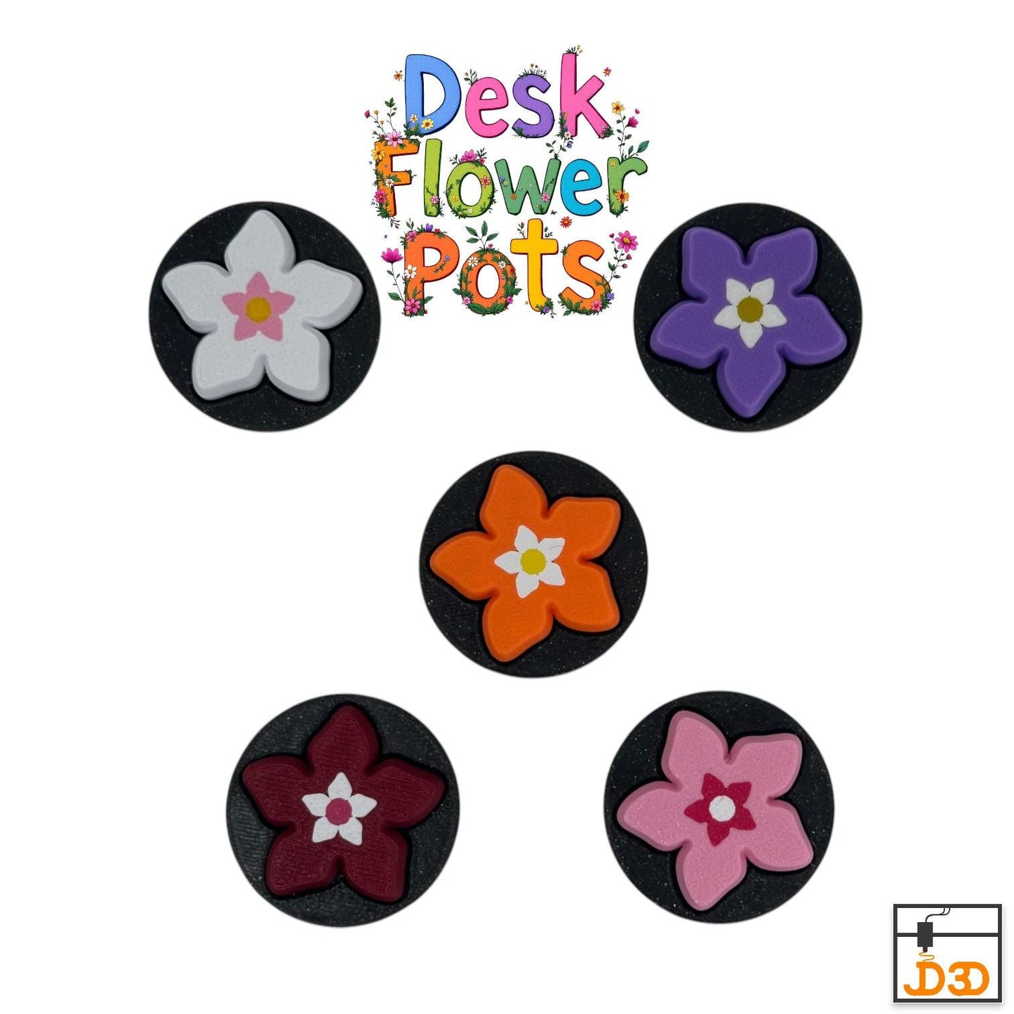 Hibiscus Flower Clicker Fidget Keychain