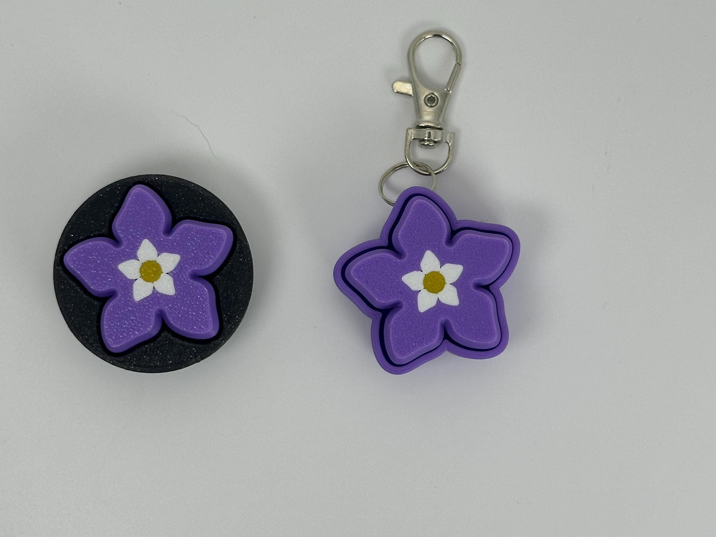 Hibiscus Flower Clicker Fidget Keychain