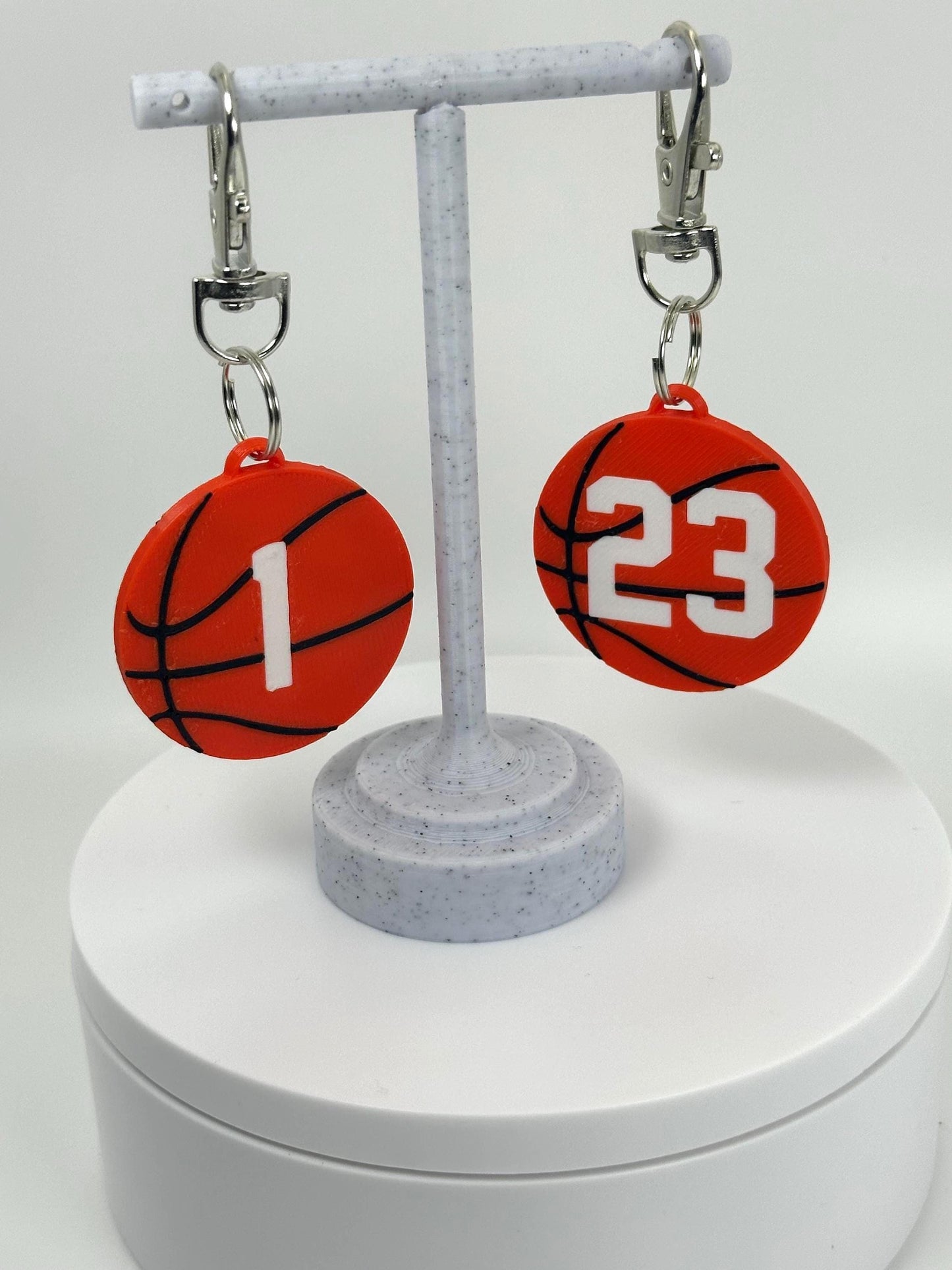 Basketball Keychain Player Number