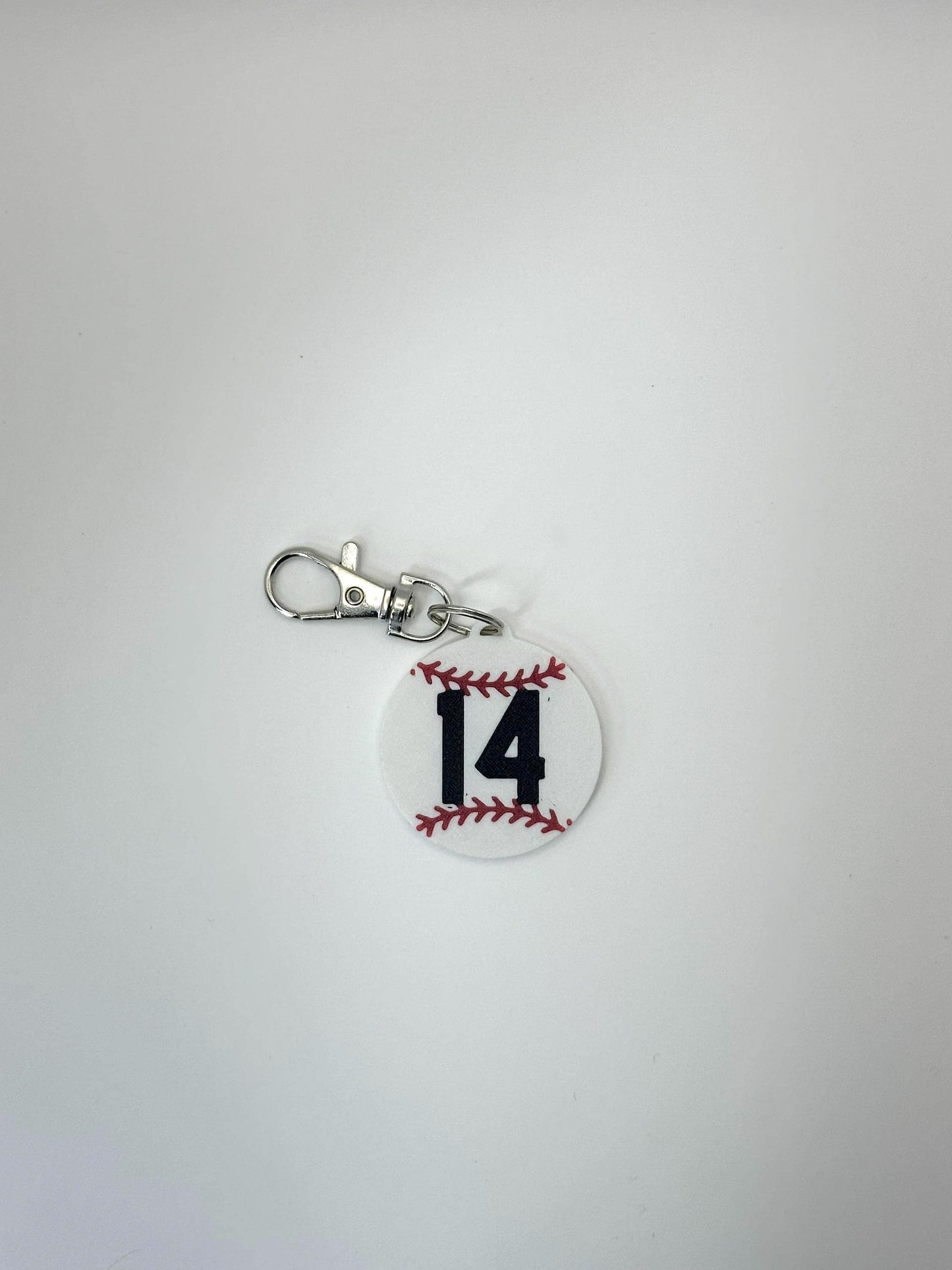 Baseball Keychain Personalized Player Number