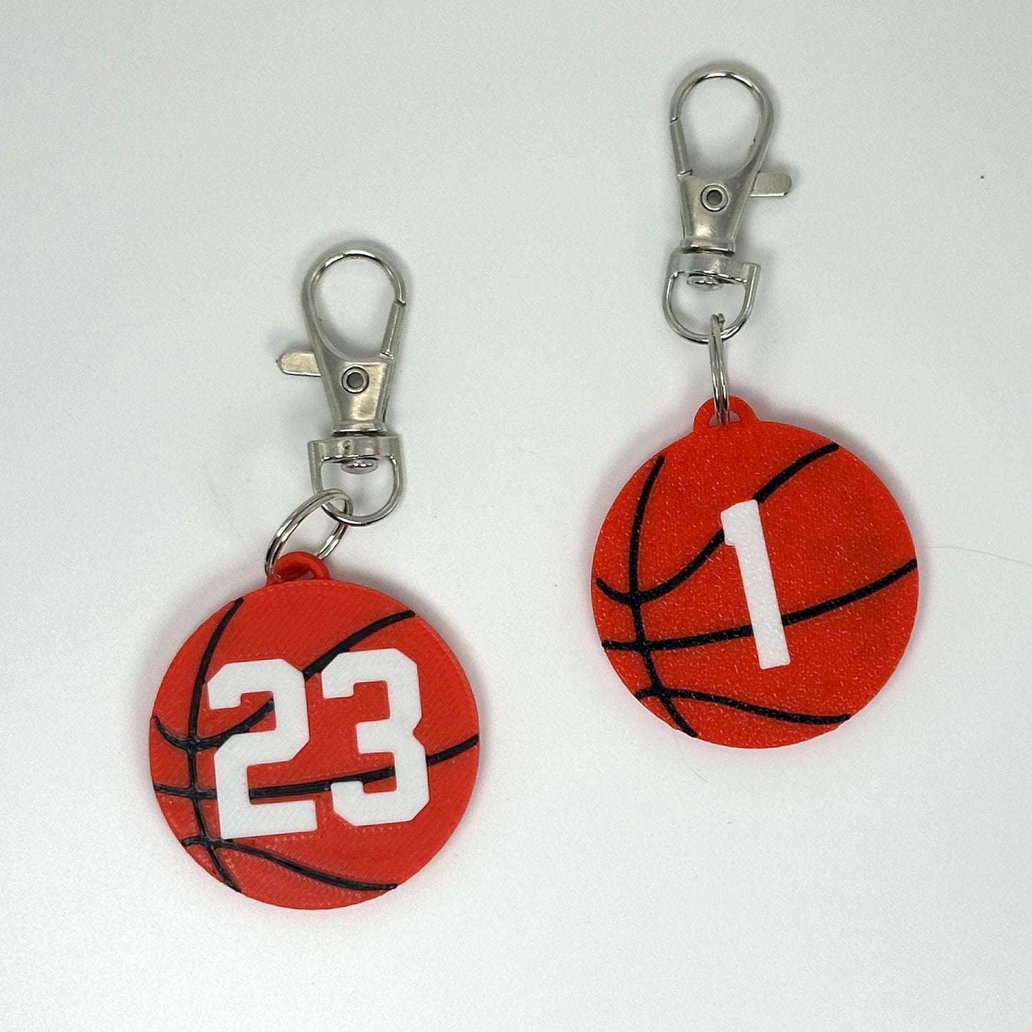 Basketball Keychain Player Number